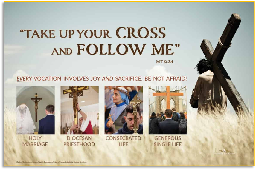 Take up your cross and follow me.